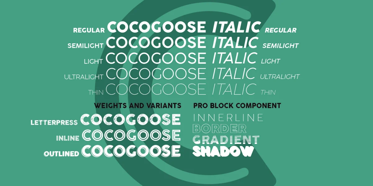 Cocogoose Pro Font Family preview 6