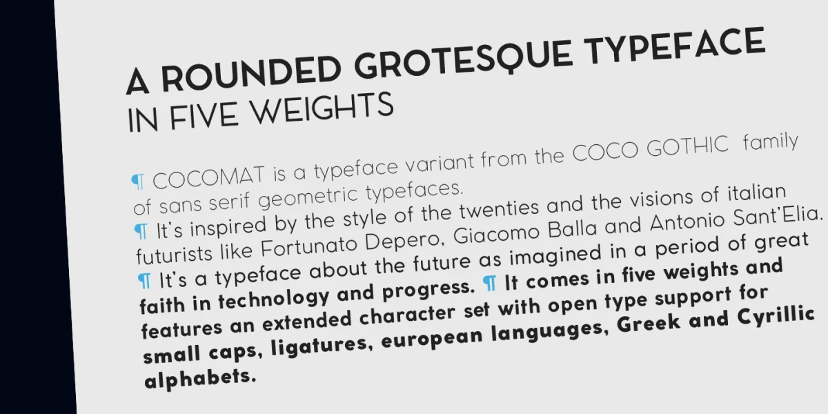 COCOMAT Font Family preview 2