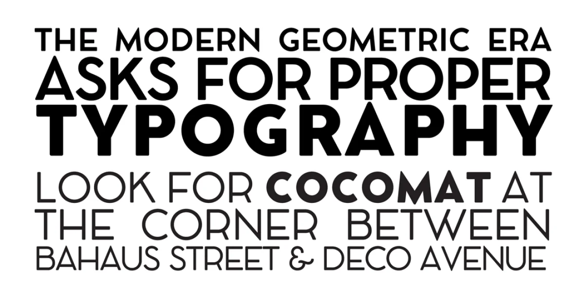 COCOMAT Font Family preview 9