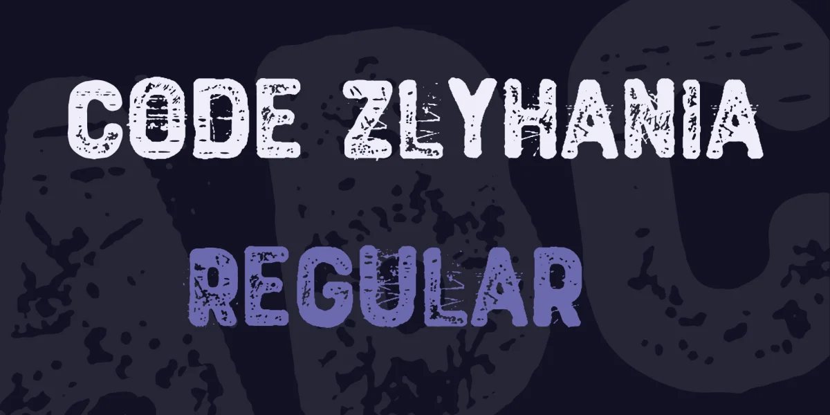 Code Zlyhania Font