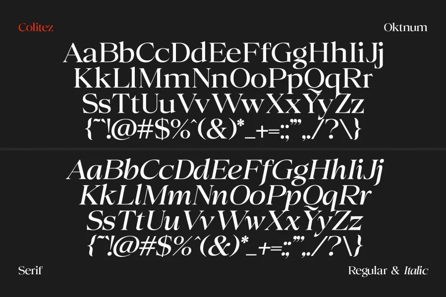 Colitez Serif Font preview 14