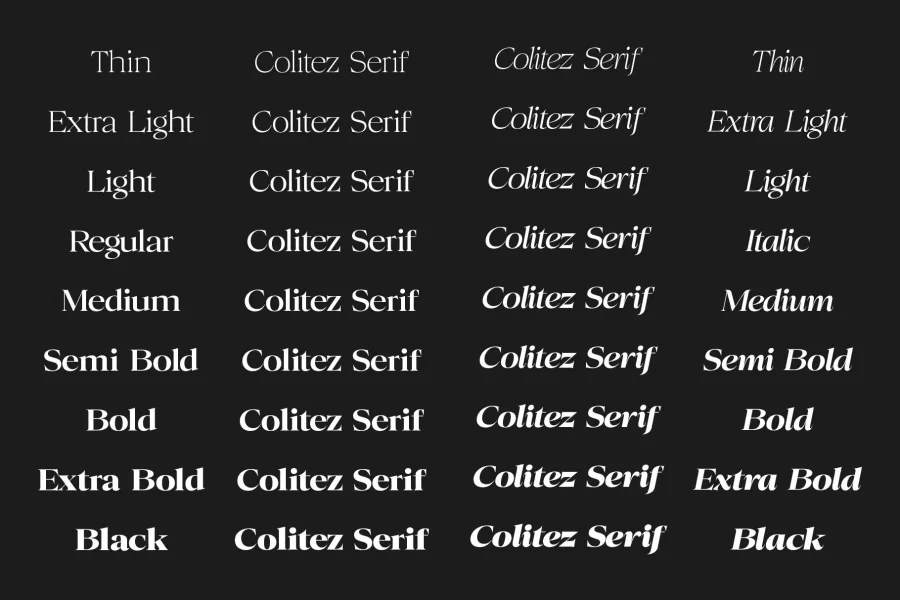 Colitez Serif Font preview 15