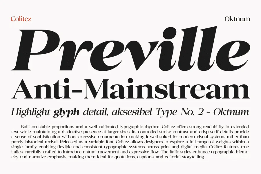 Colitez Serif Font preview 2