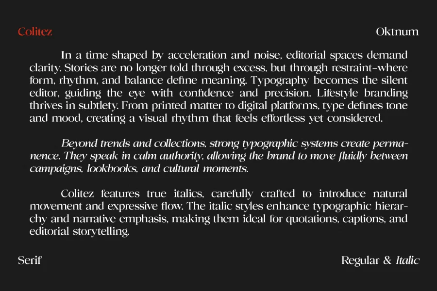Colitez Serif Font preview 9