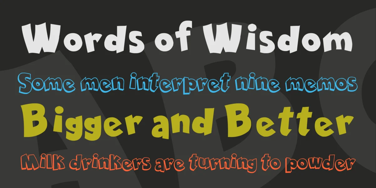 Comica BD Font Family preview 2