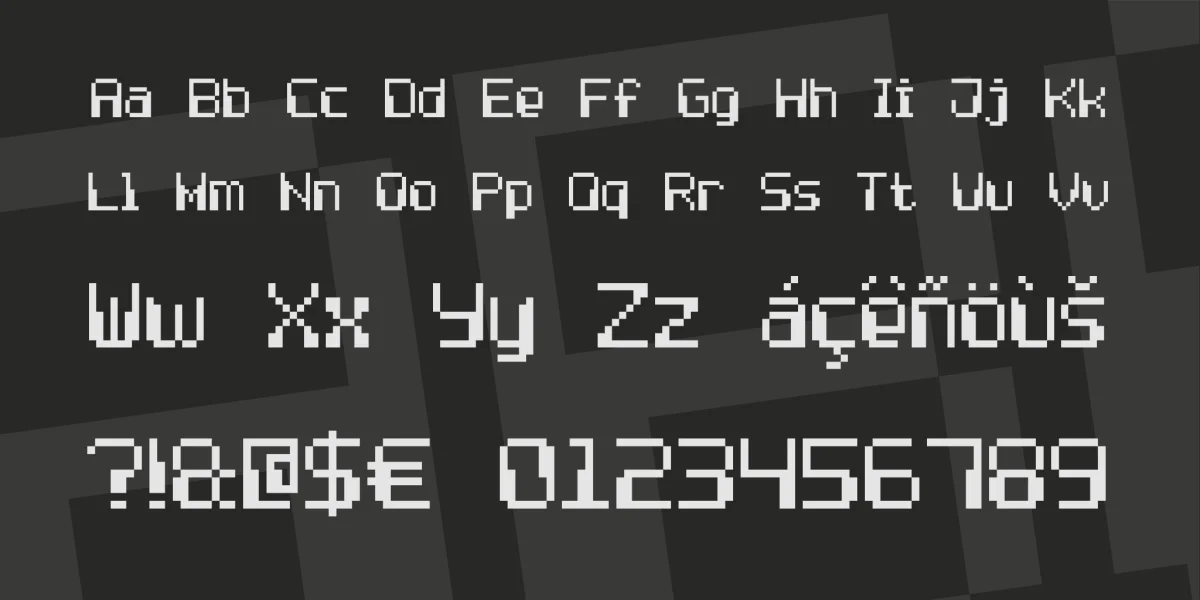 Computer Pixel-7 Font preview 3