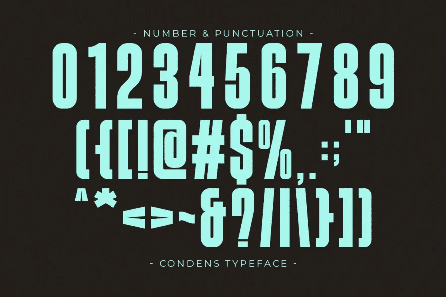 Condens Font preview 6