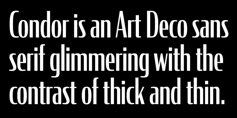 Condor Font Family preview 4