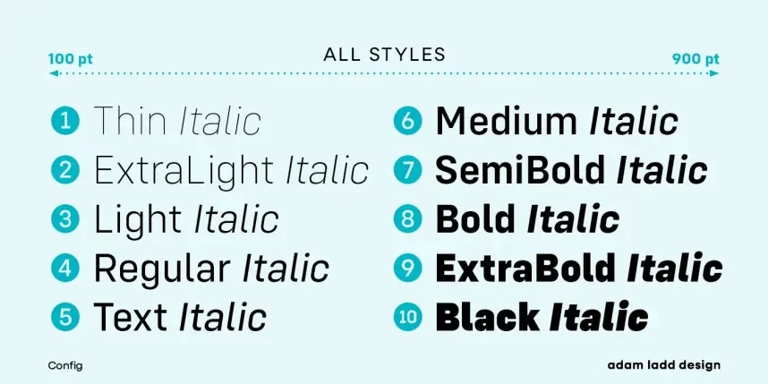 Config Font Family preview 3