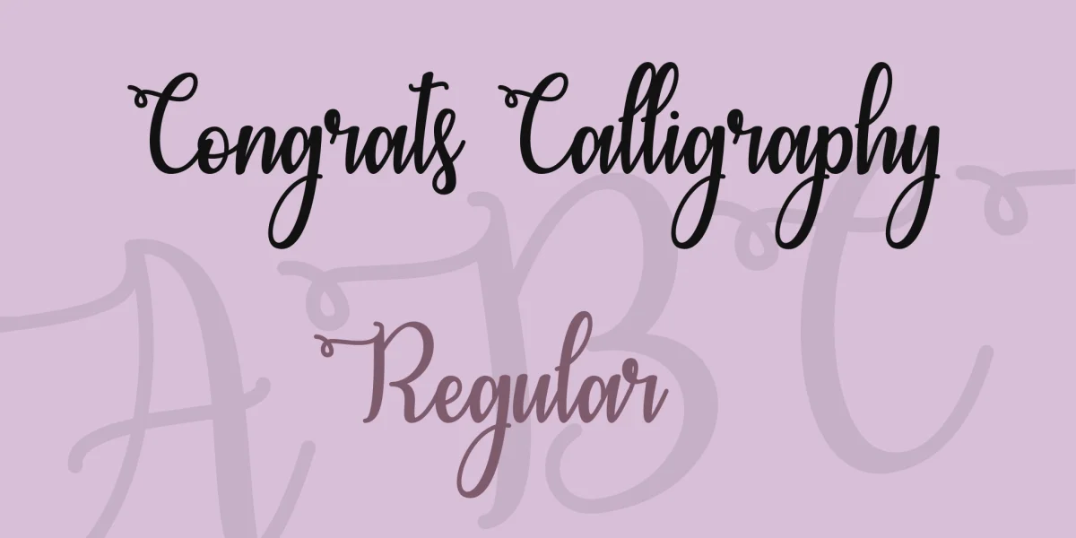 Congrats Calligraphy Font preview 5