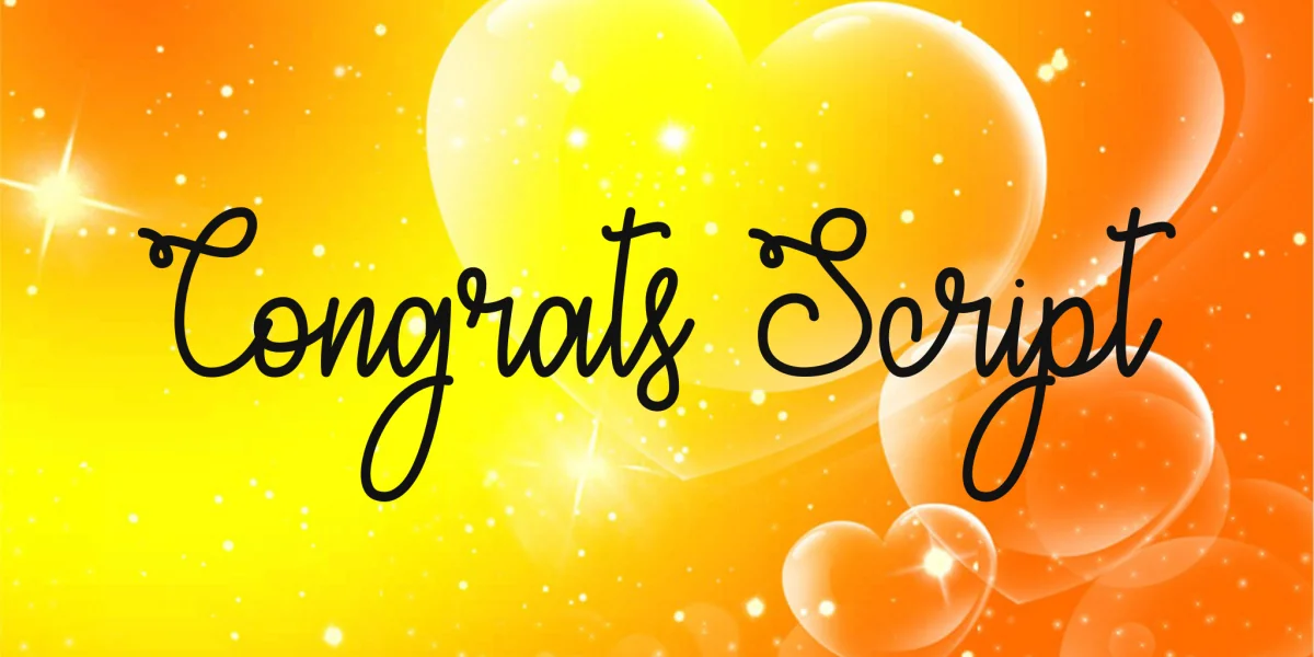Congrats Script Font preview 5