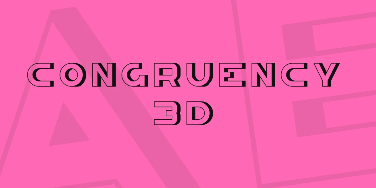 Congruency 3D Font