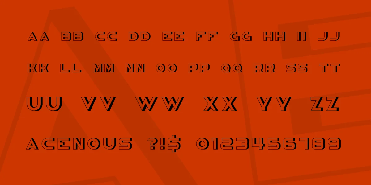 Congruency 3D Font preview 4