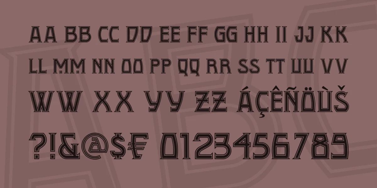 Conquistadorman NF Font preview 3
