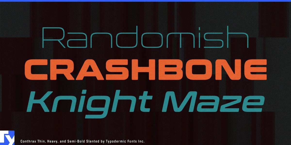 Conthrax Font preview 3