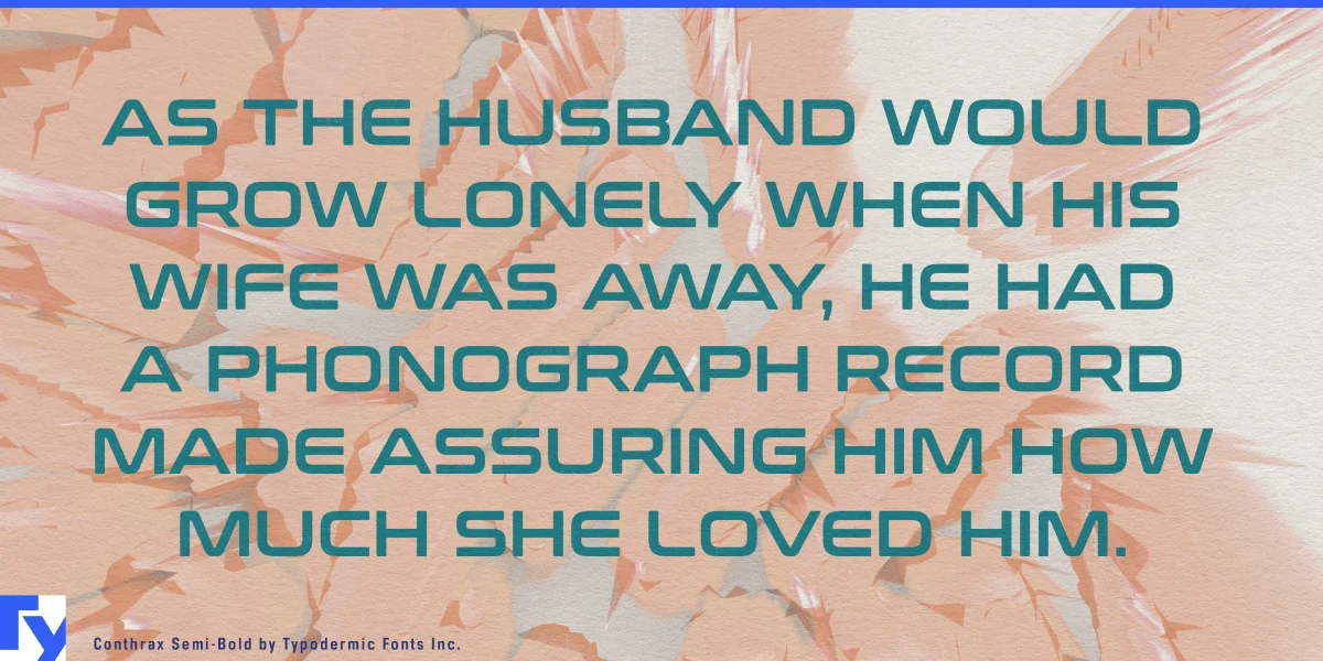 Conthrax Font preview 4