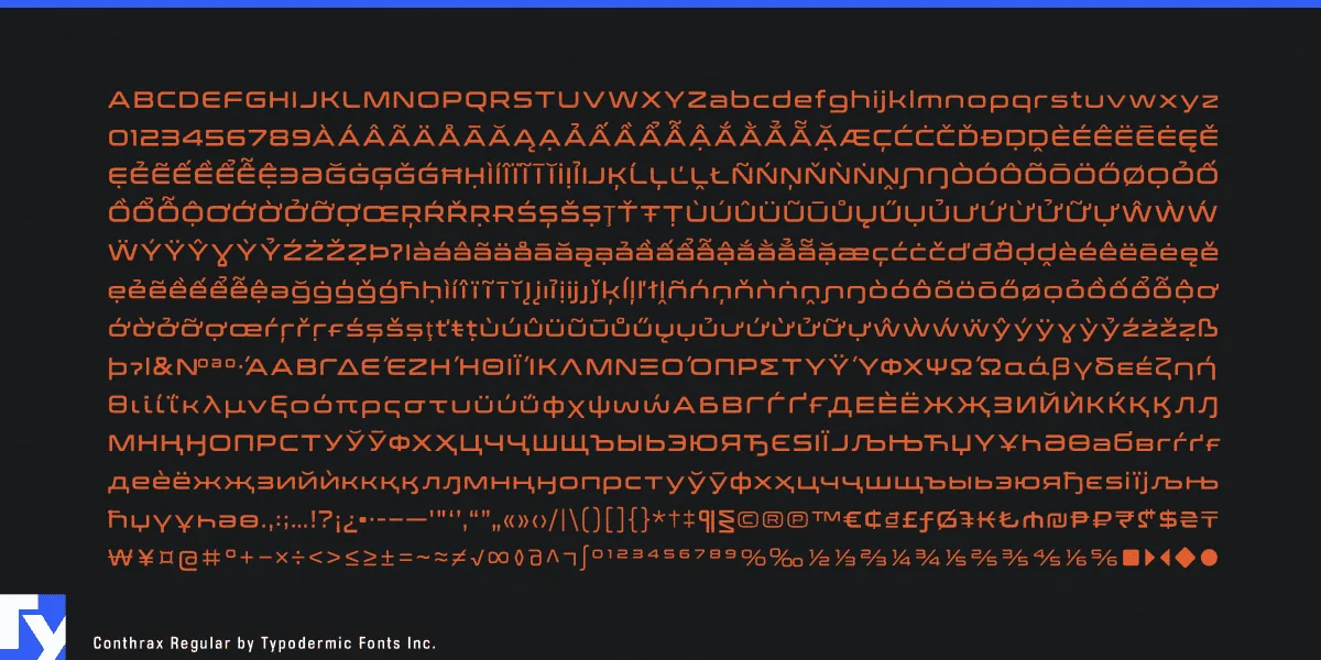 Conthrax Font preview 7