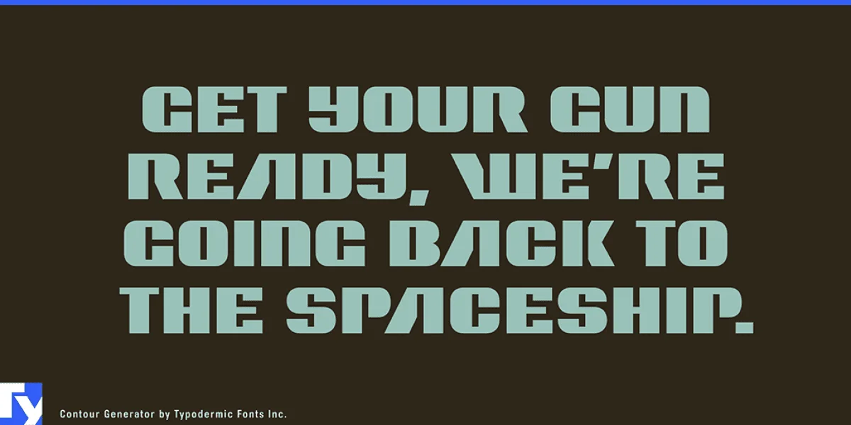 Contour Generator Font preview 2