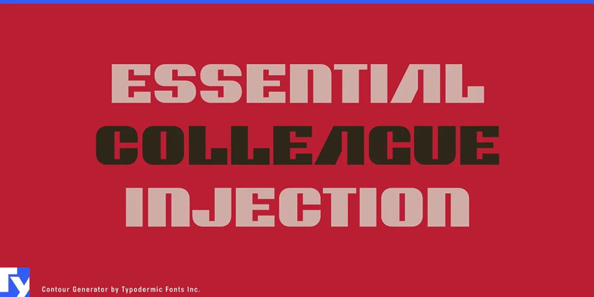 Contour Generator Font preview 3