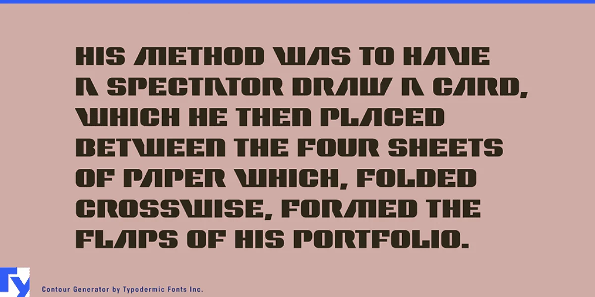 Contour Generator Font preview 4
