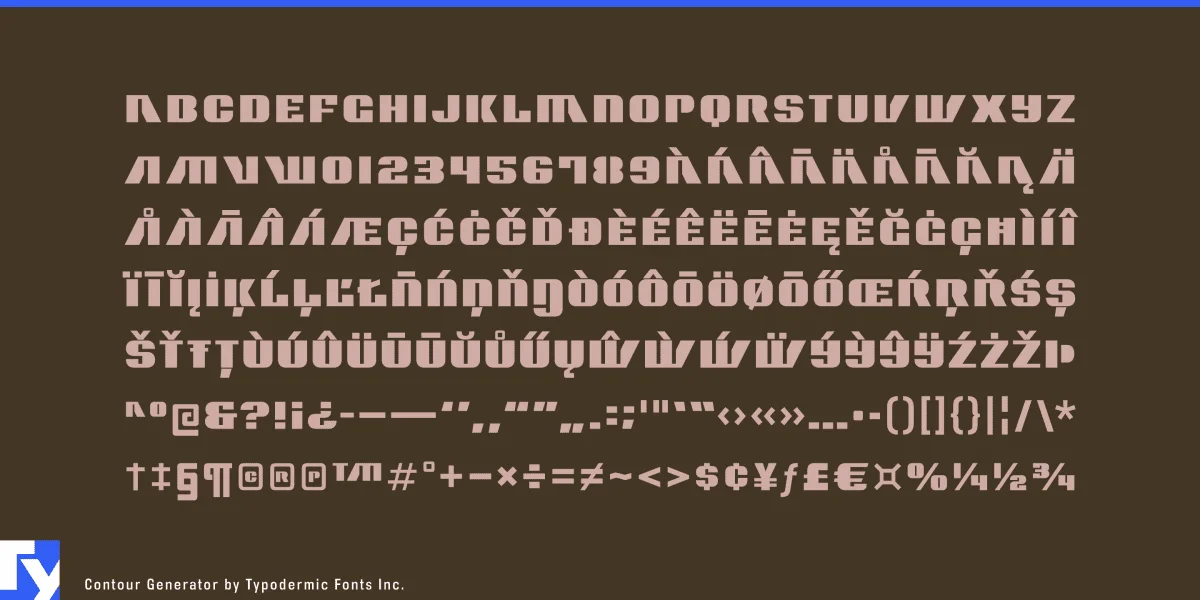 Contour Generator Font preview 5