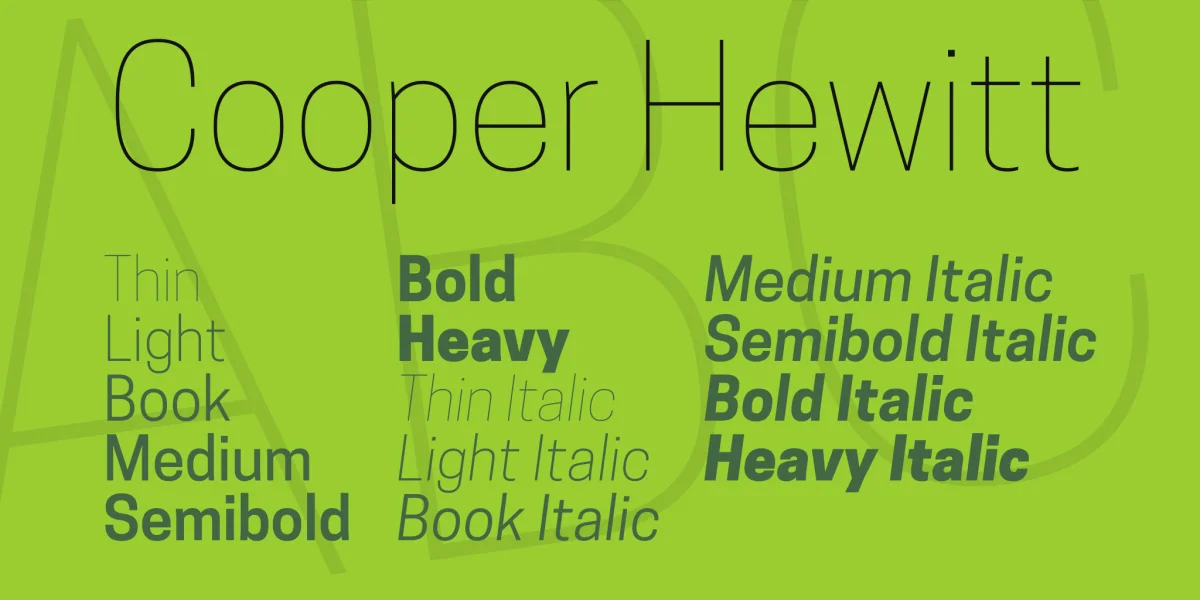 Cooper Hewitt Font Family