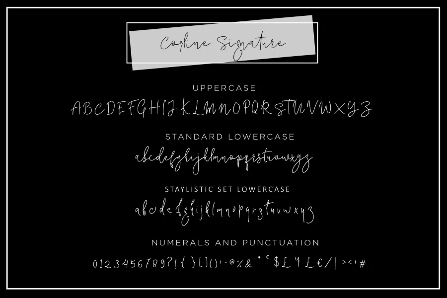 Corline Signature Font preview 9