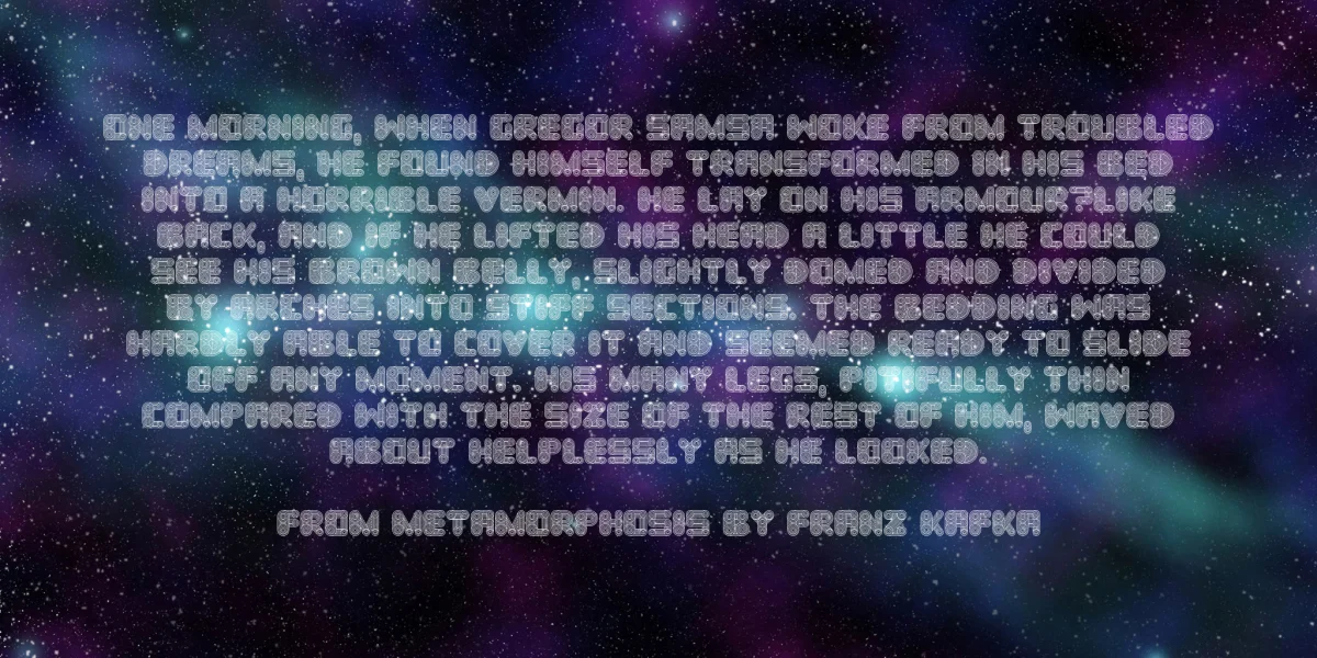 Cosmology Font preview 4