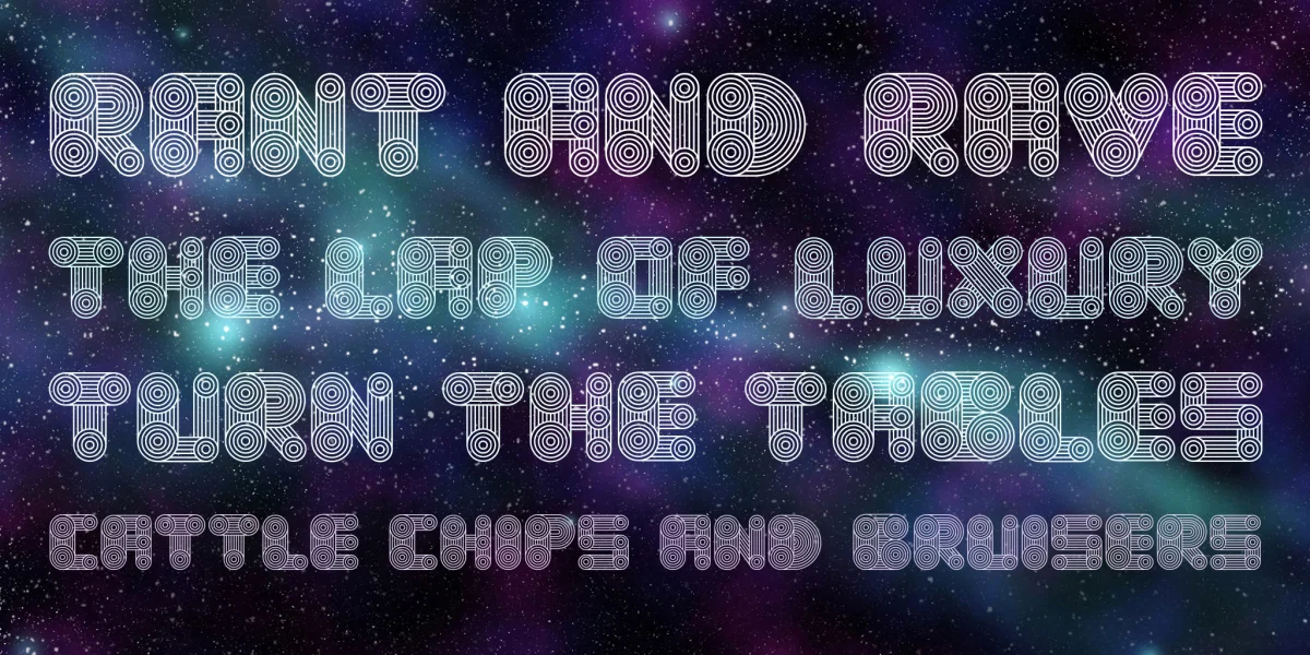 Cosmology Font preview 5