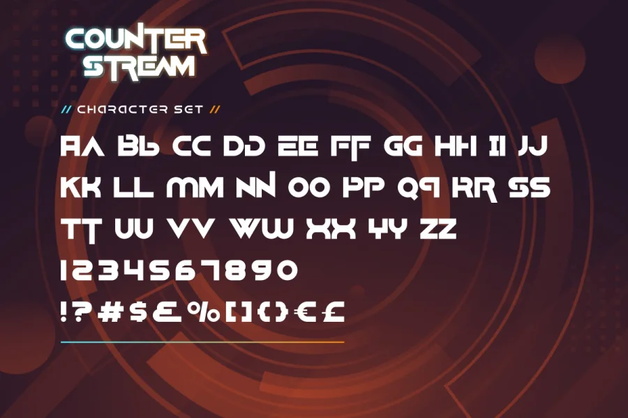 Counter Stream Demo Font preview 4