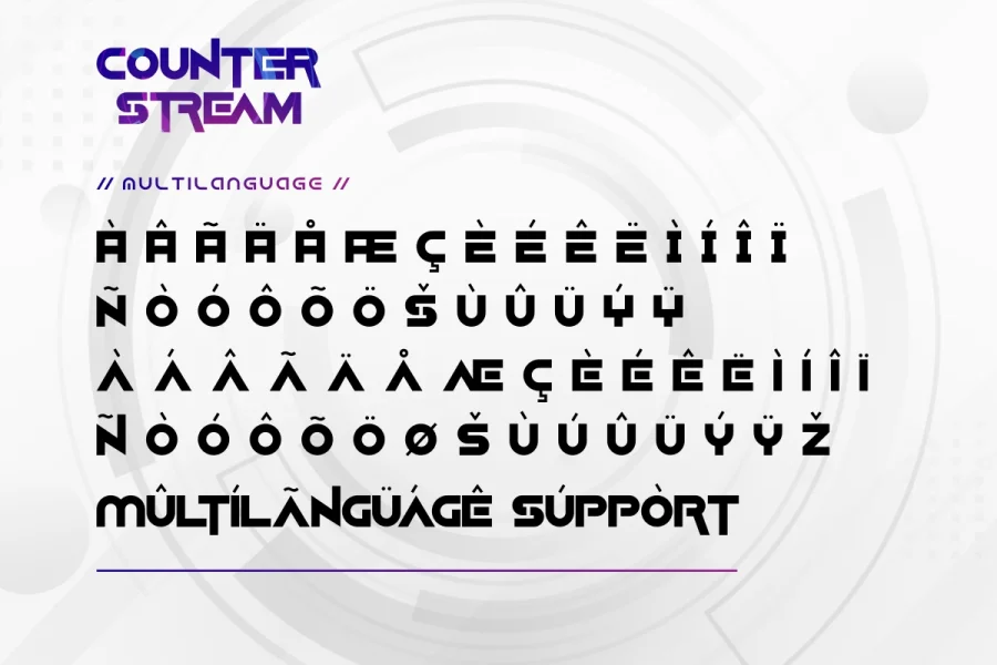 Counter Stream Demo Font preview 6