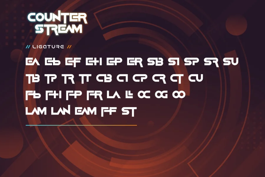 Counter Stream Demo Font preview 8