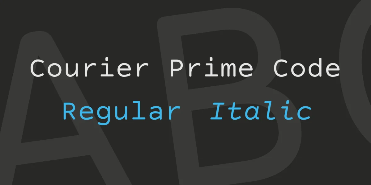 Courier Prime Code Font Family