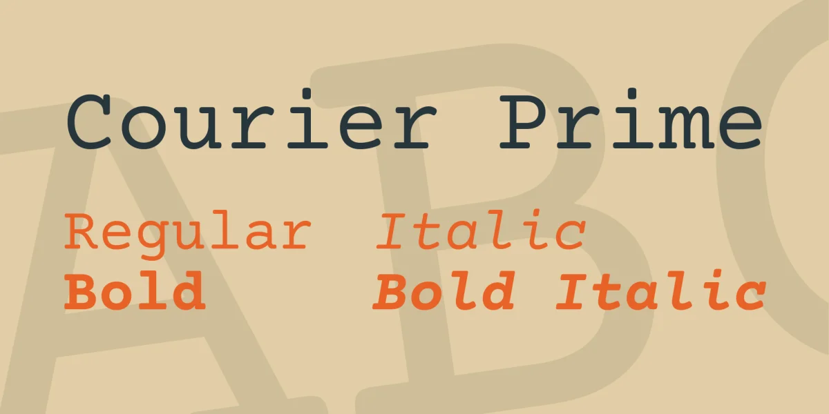 Courier Prime Font Family