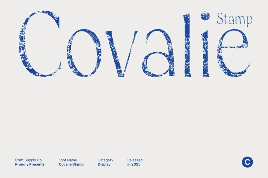 Covalie Stamp Font preview 2