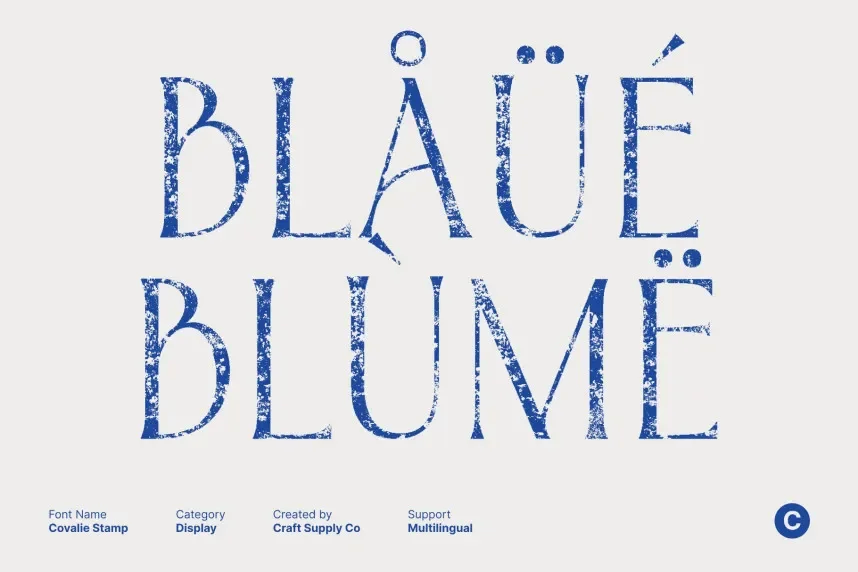 Covalie Stamp Font preview 5