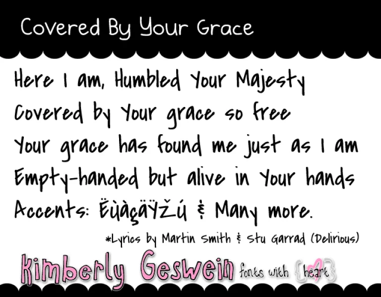 Covered By Your Grace Font preview 3