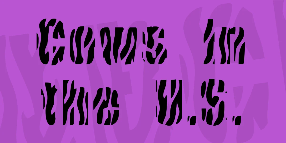 Cows In the U.S. Font