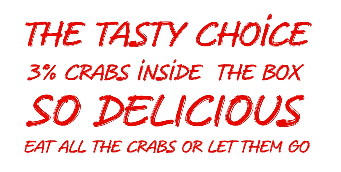 Crabmeal Font preview 2