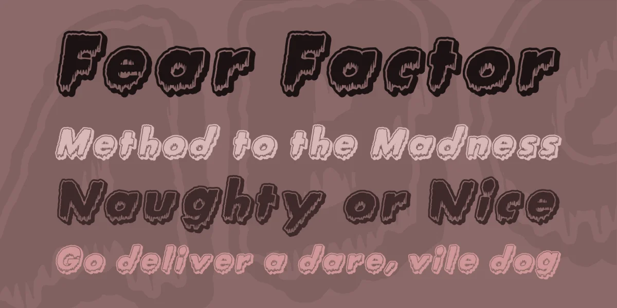 Creature Feature Font preview 2