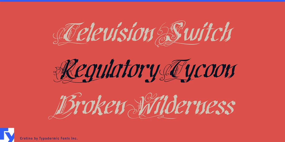 Cretino Font preview 4