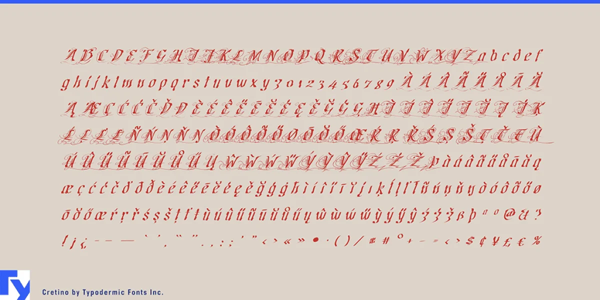 Cretino Font preview 5