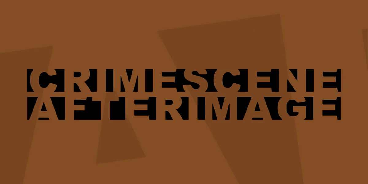 Crimescene Afterimage Font