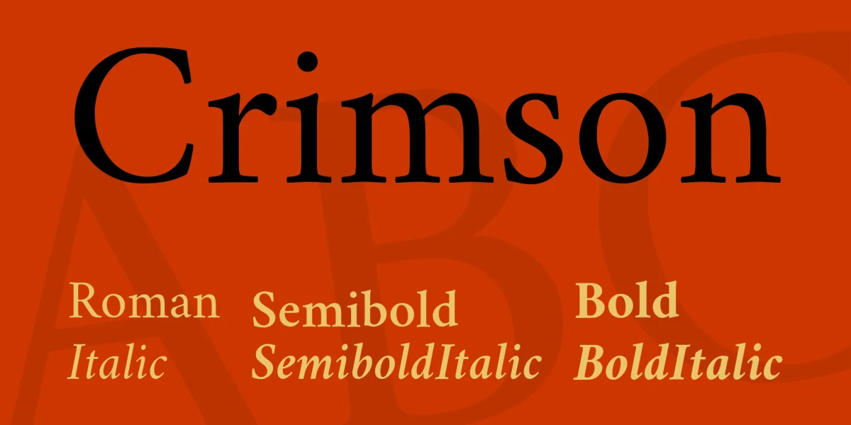 Crimson Font Family