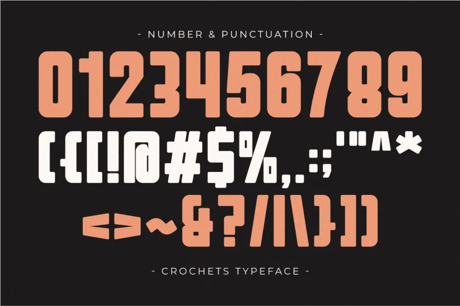 Crochets Font preview 6