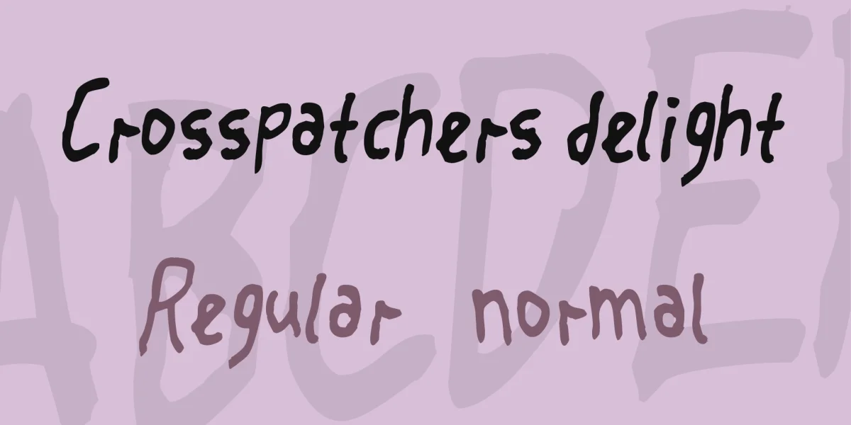Crosspatchers delight Font Family