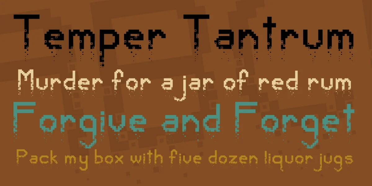 Crumbled Pixels Font preview 2