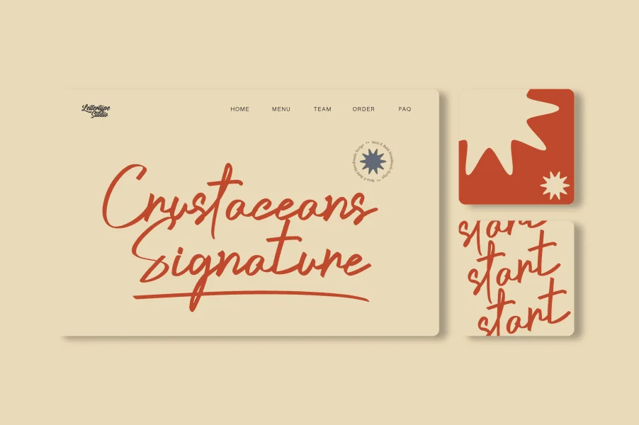 Crustaceans Signature DEMO Font preview 10