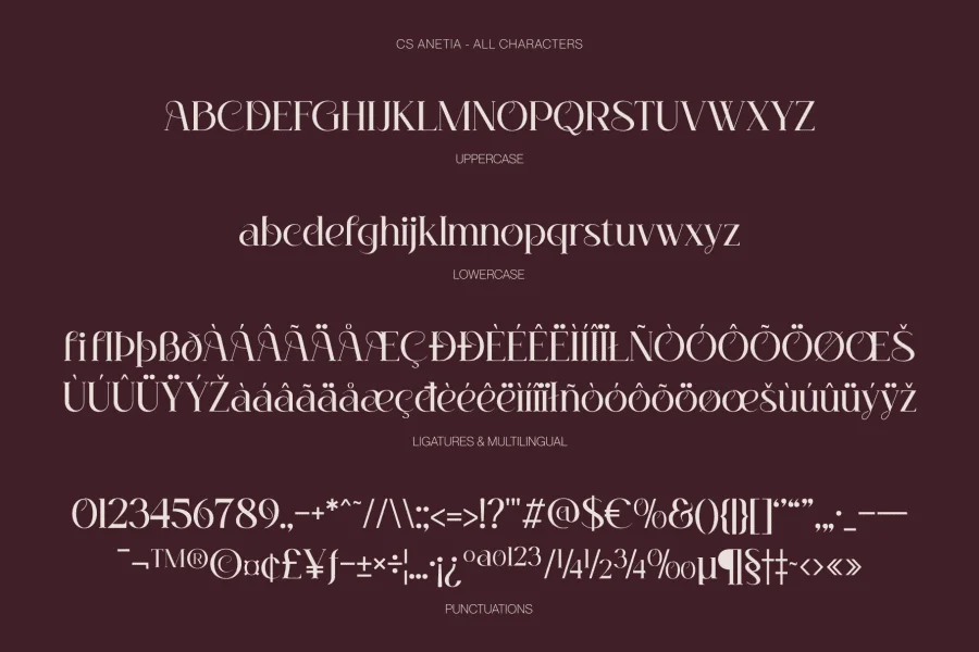 CS Anetia Demo Font preview 8