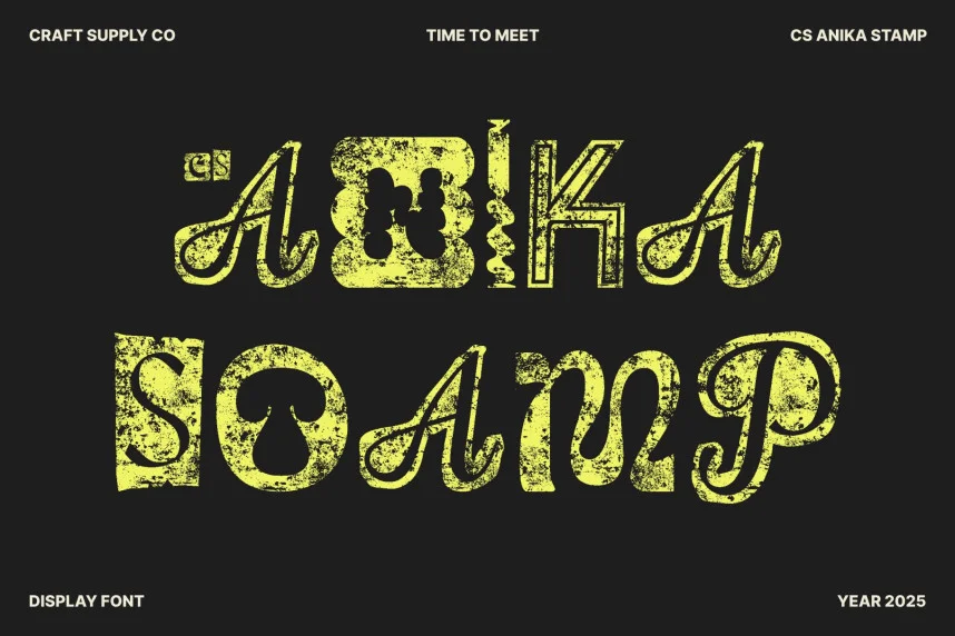 CS Anika Stamp Font